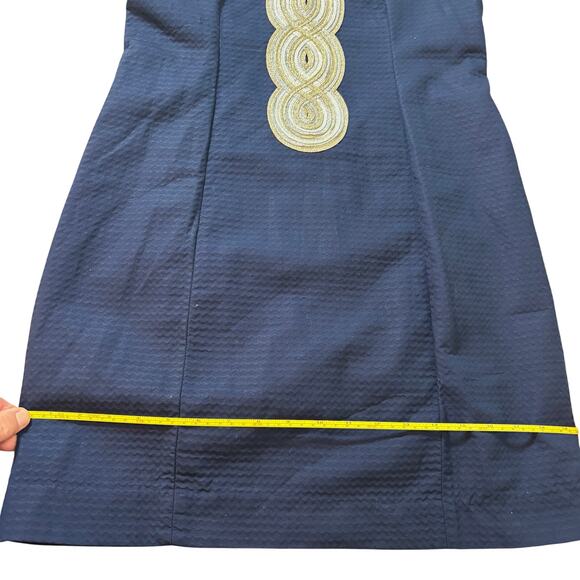 Lilly Pulitzer Valli Shift Dress In True Navy .  Embellished Size 6 Rv $198 - Picture 7 of 16